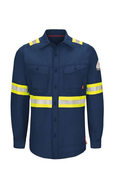 Bulwark QS40EL iQ Series Endurance Enhanced Visibility Work Shirt Long Sizes