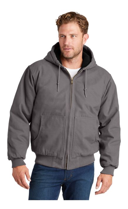 CornerStone CSJ41 Washed Duck Cloth Insulated Hooded Work Jacket