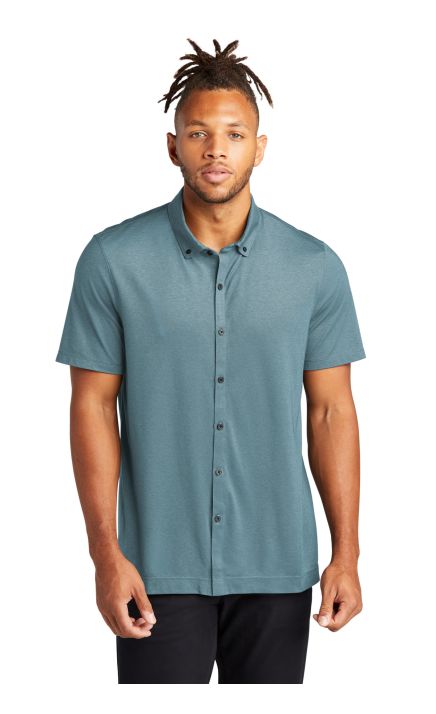Mercer+Mettle MM1006 Stretch Pique Full-Button Polo