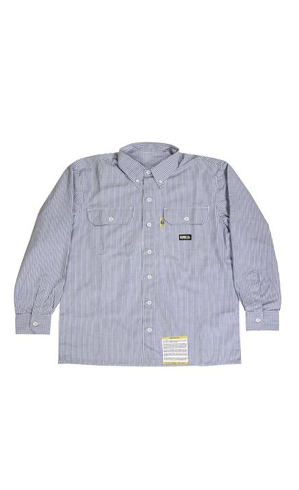 Berne FRSH21 Men's Flame-Resistant Down Plaid Work Shirt