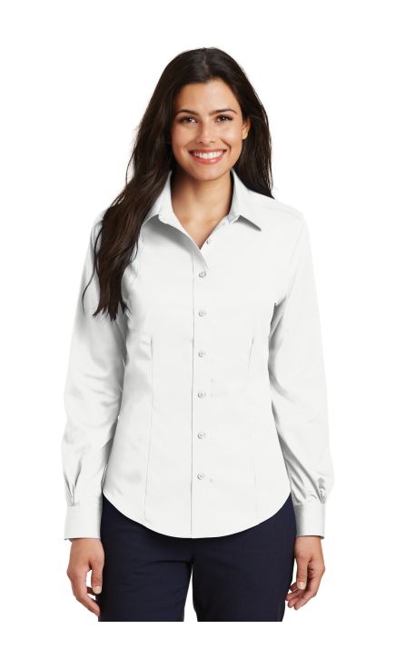 Port Authority &  Ladies Non-Iron Twill Shirt.  L638