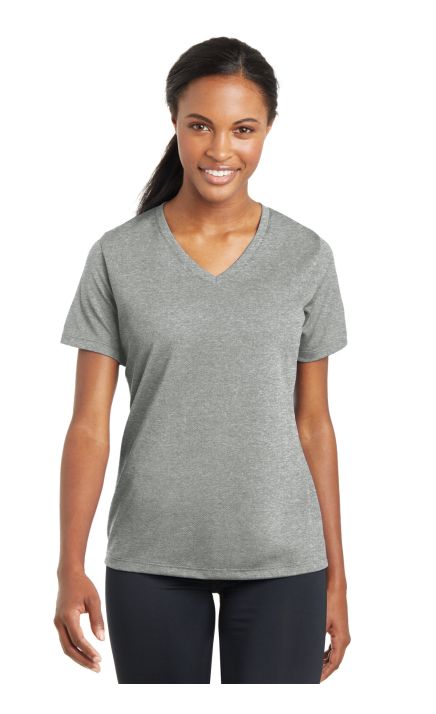 Sport-Tek &  Ladies PosiCharge &  RacerMesh &  V-Neck Tee. LST340