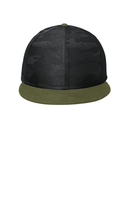 New Era Camo Flat Bill Snapback Cap NE407