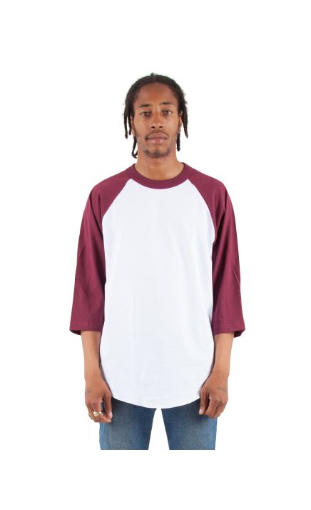 Shaka Wear SHRAG Adult 8.9 oz. 3/4-Sleeve Raglan T-Shirt