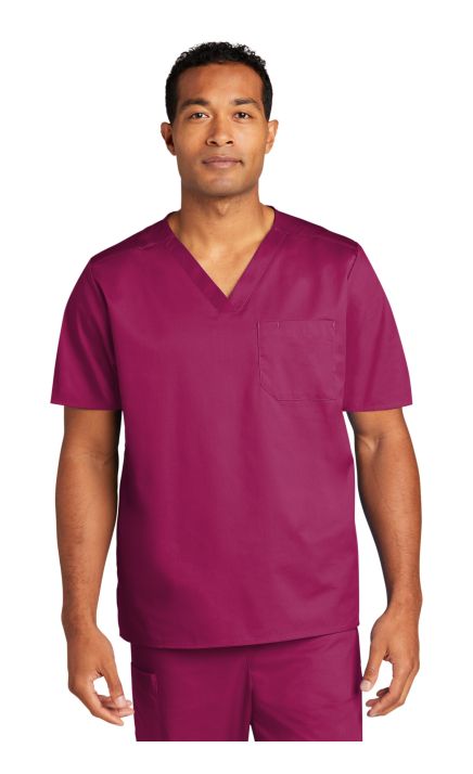 Wonderwink WW3160 Unisex WorkFlex Chest Pocket V-Neck Top