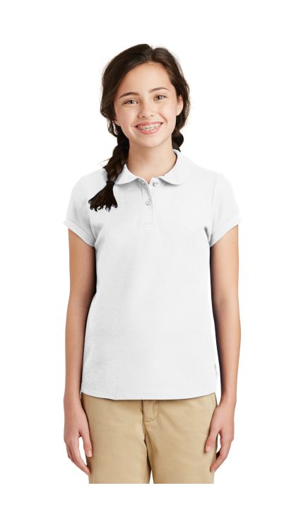 Port Authority &  Girls Silk Touch ™  Peter Pan Collar Polo. YG503