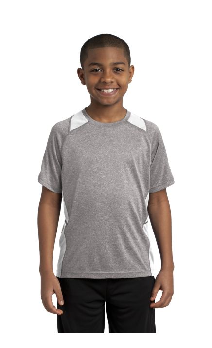Sport-Tek &  Youth Heather Colorblock Contender ™  Tee. YST361
