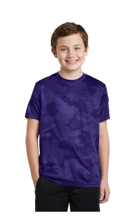 Sport-Tek &  Youth CamoHex Tee. YST370