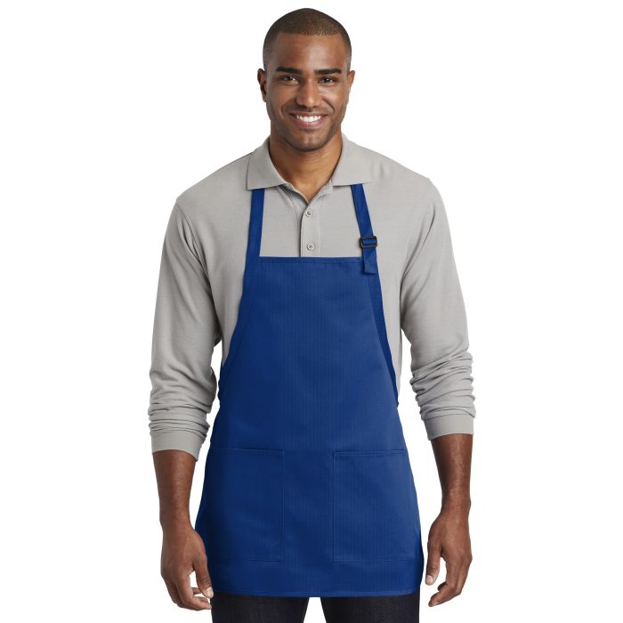 Port Authority  &  Medium-Length Two-Pocket Bib Apron. A601