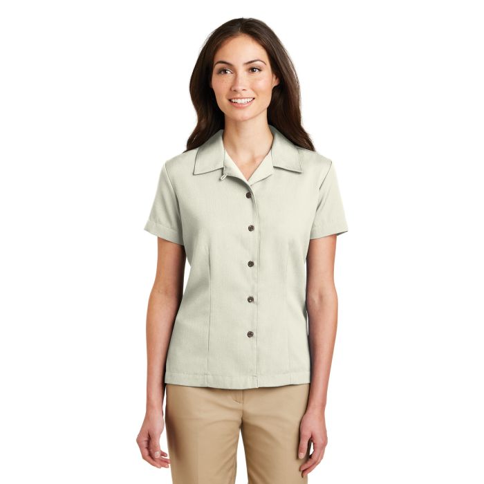  DISCONTINUED  Port Authority &  Ladies Easy Care Camp Shirt.  L535