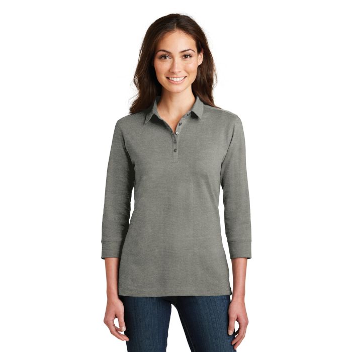 Port Authority &  Ladies 3/4-Sleeve Meridian Cotton Blend Polo. L578