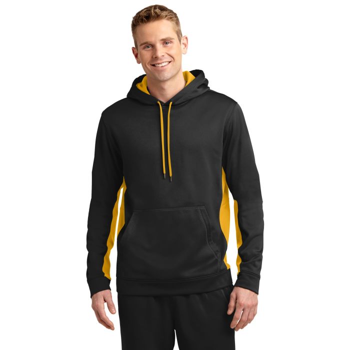 Sport-Tek &  Sport-Wick &  Fleece Colorblock Hooded Pullover. ST235