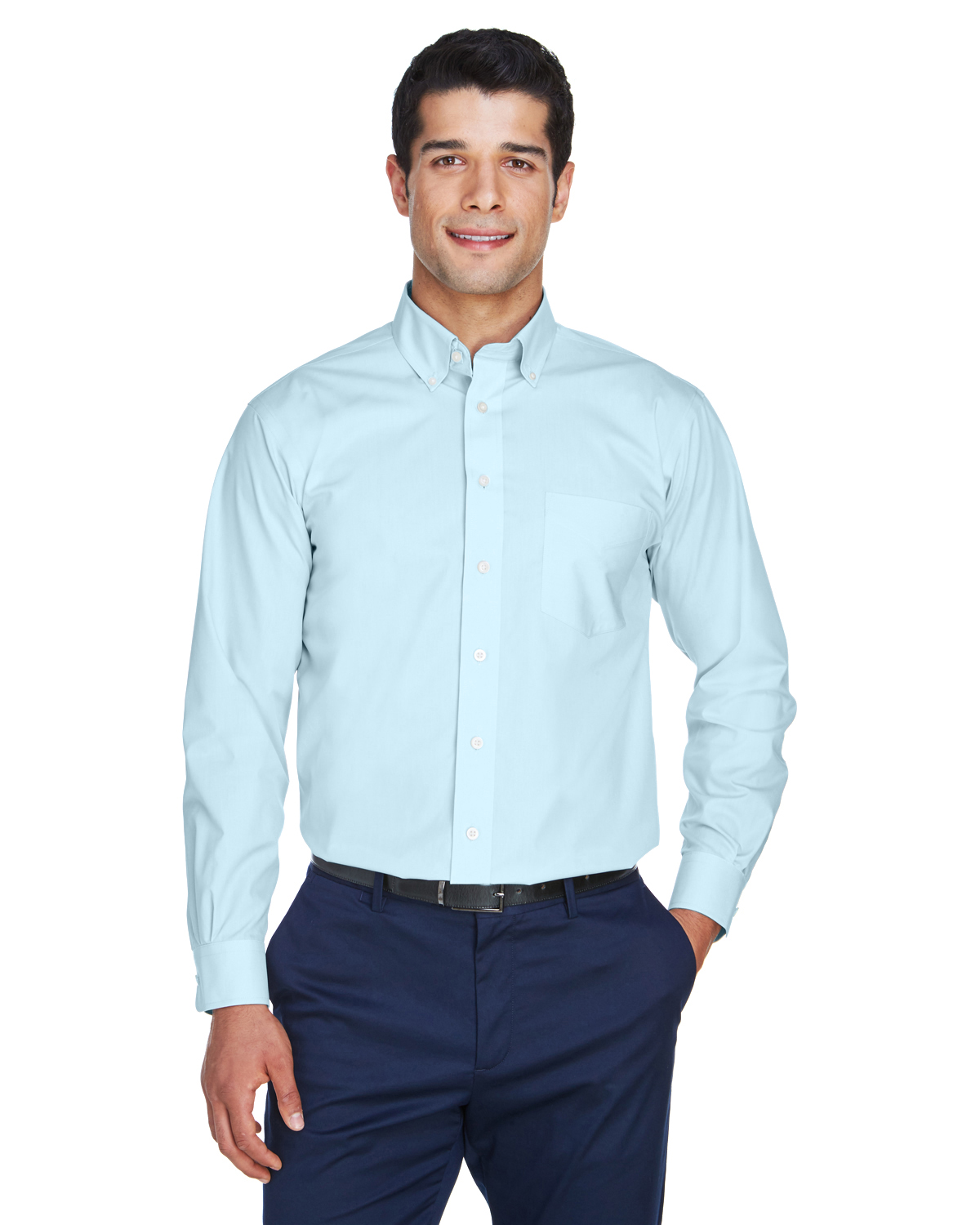 Devon & Jones D620 Men's Crown Collection Solid Broadcloth Woven Shirt