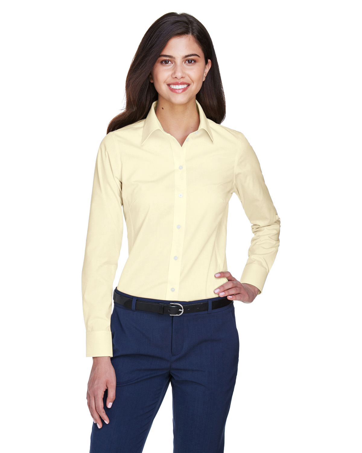 Devon & Jones D630W Women's Crown Collection Solid Oxford Woven Shirt