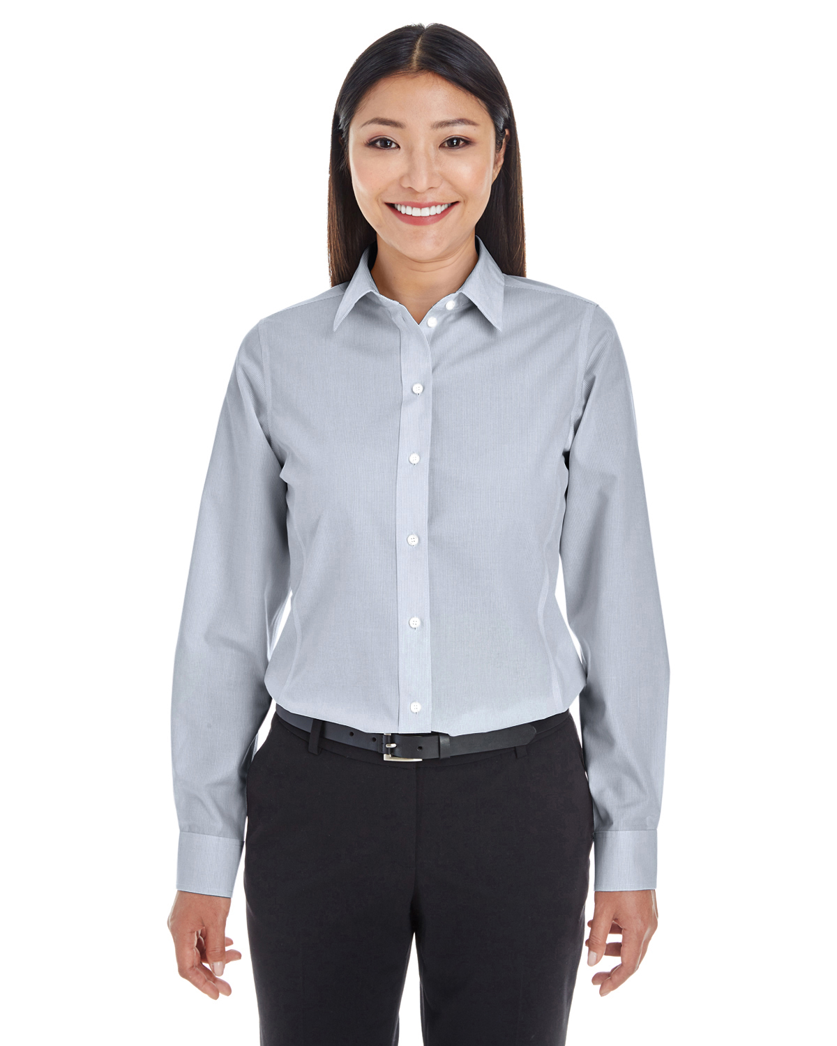 Devon & Jones DG534W Women's Crown Collection Striped Woven Shirt