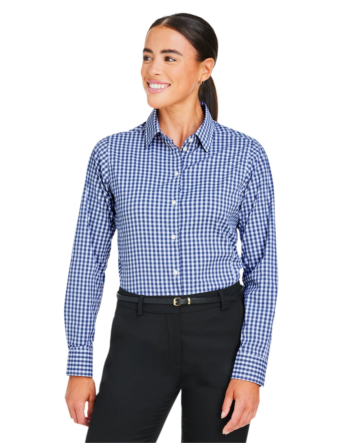 Devon & Jones DG536W Crownlux Performance Women's Gingham Shirt