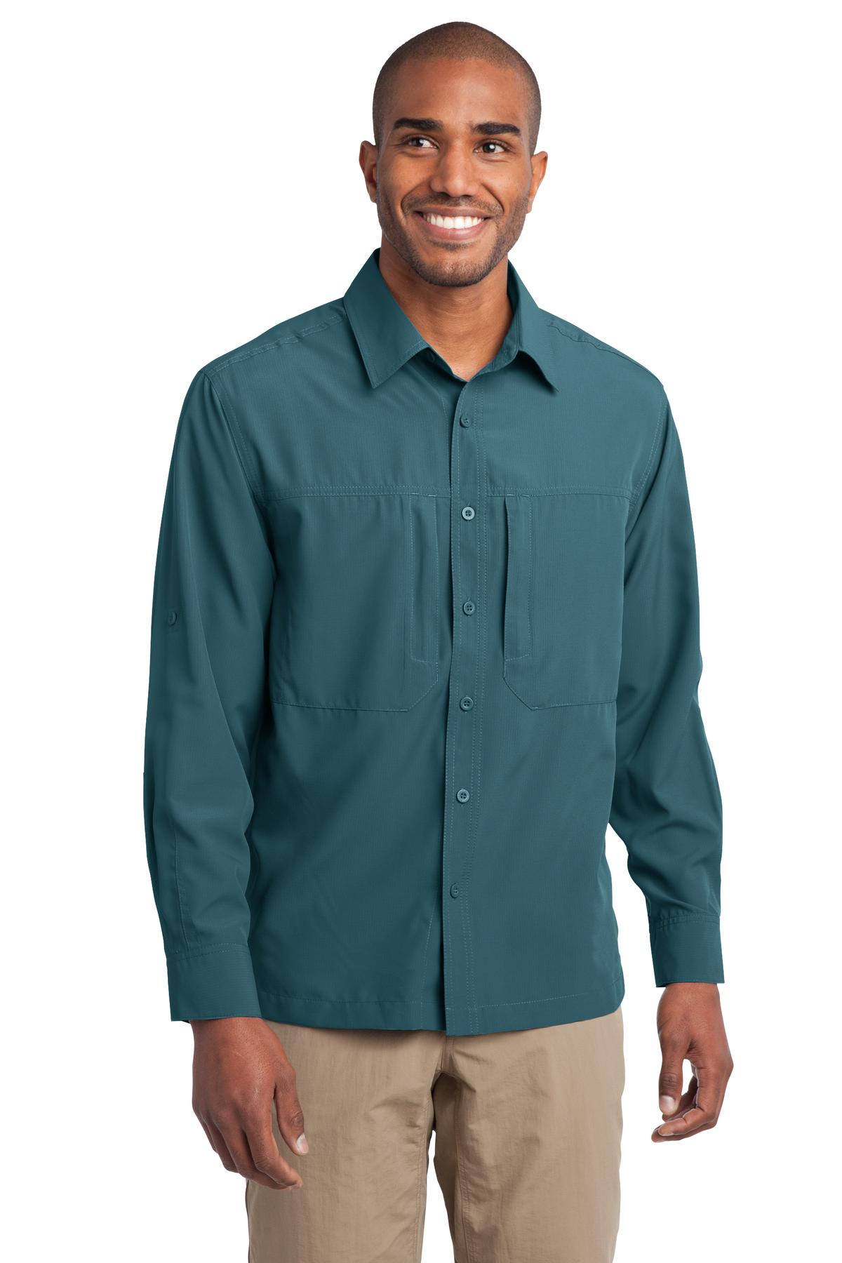 DISCONTINUED Eddie Bauer - Long Sleeve Performance Travel Shirt. EB604