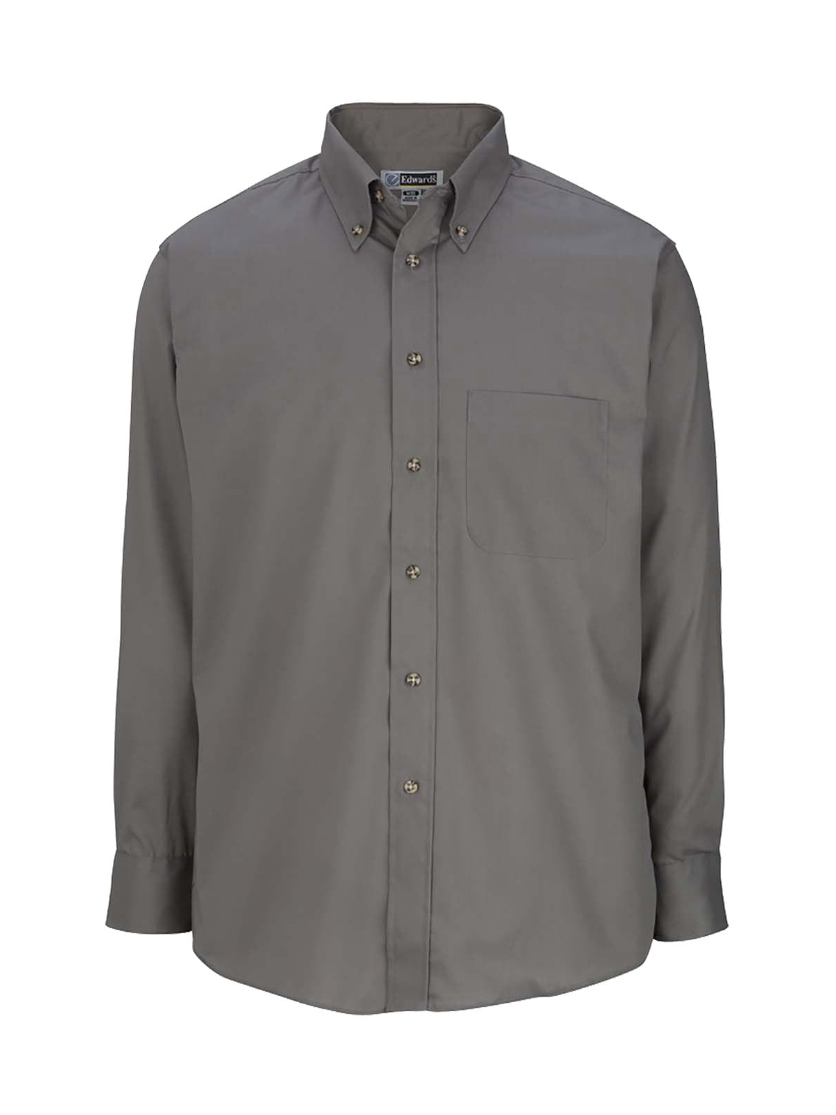 Edwards 1280 Men's One-Pocket Poplin-Long Sleeve