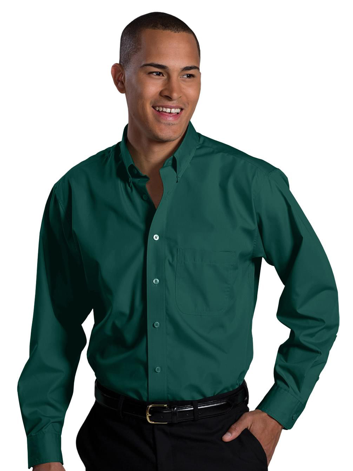 Edwards 1295 Men's Lightweight Long Sleeve Poplin Shirt