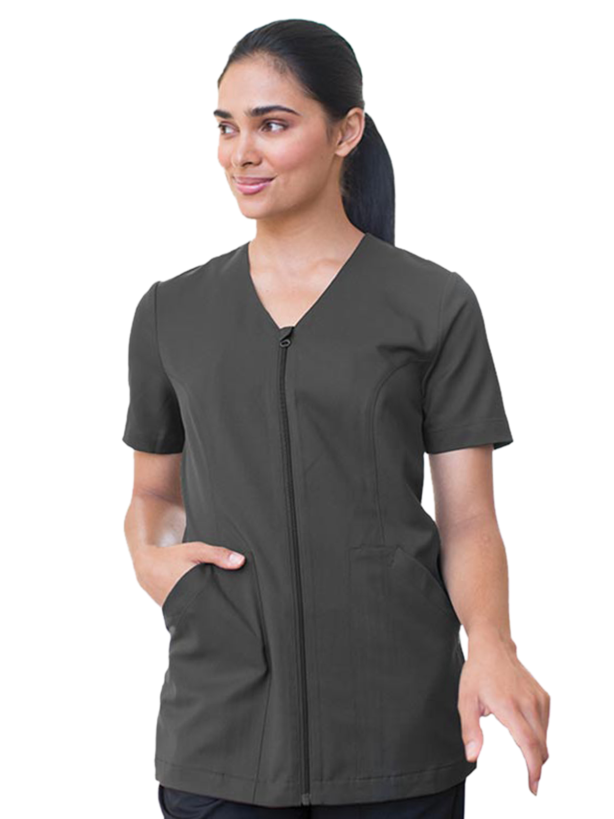 Edwards 7260 Women's Stretch Full-Zip Tunic Shirt
