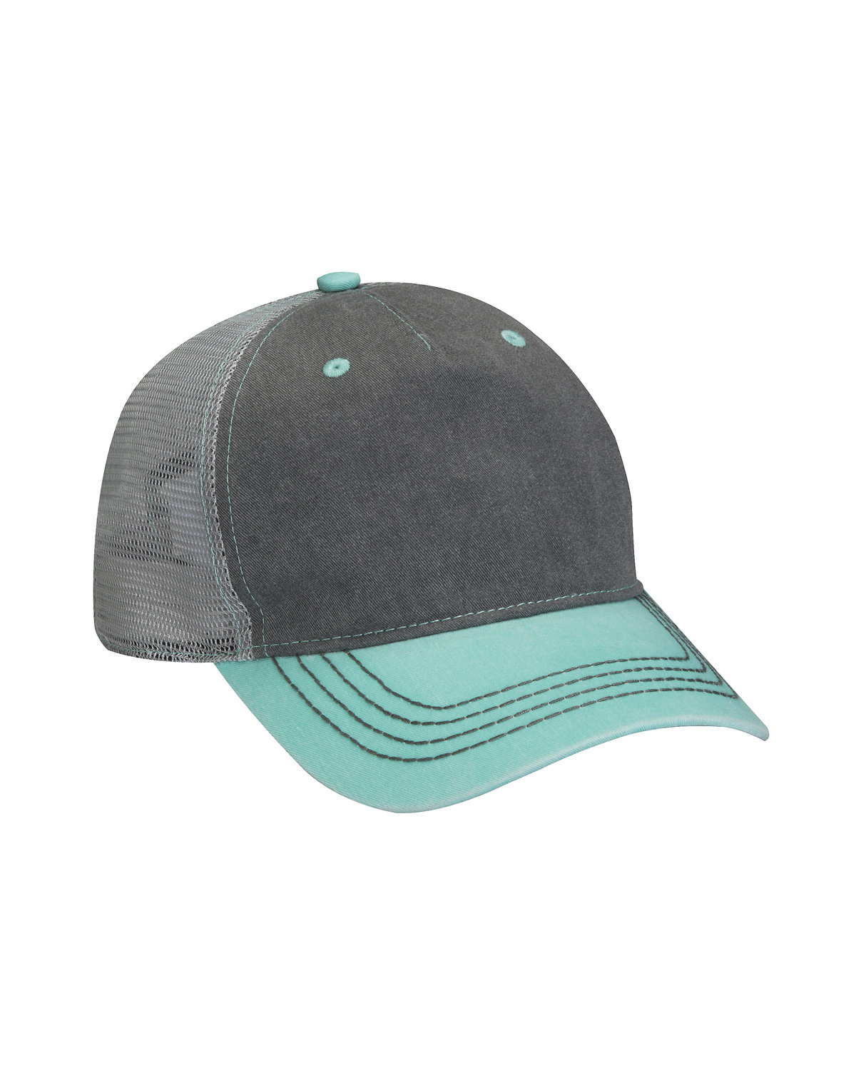 Adams EN102 Pigment-Dyed Twill Mesh 5 Panel Trucker Cap