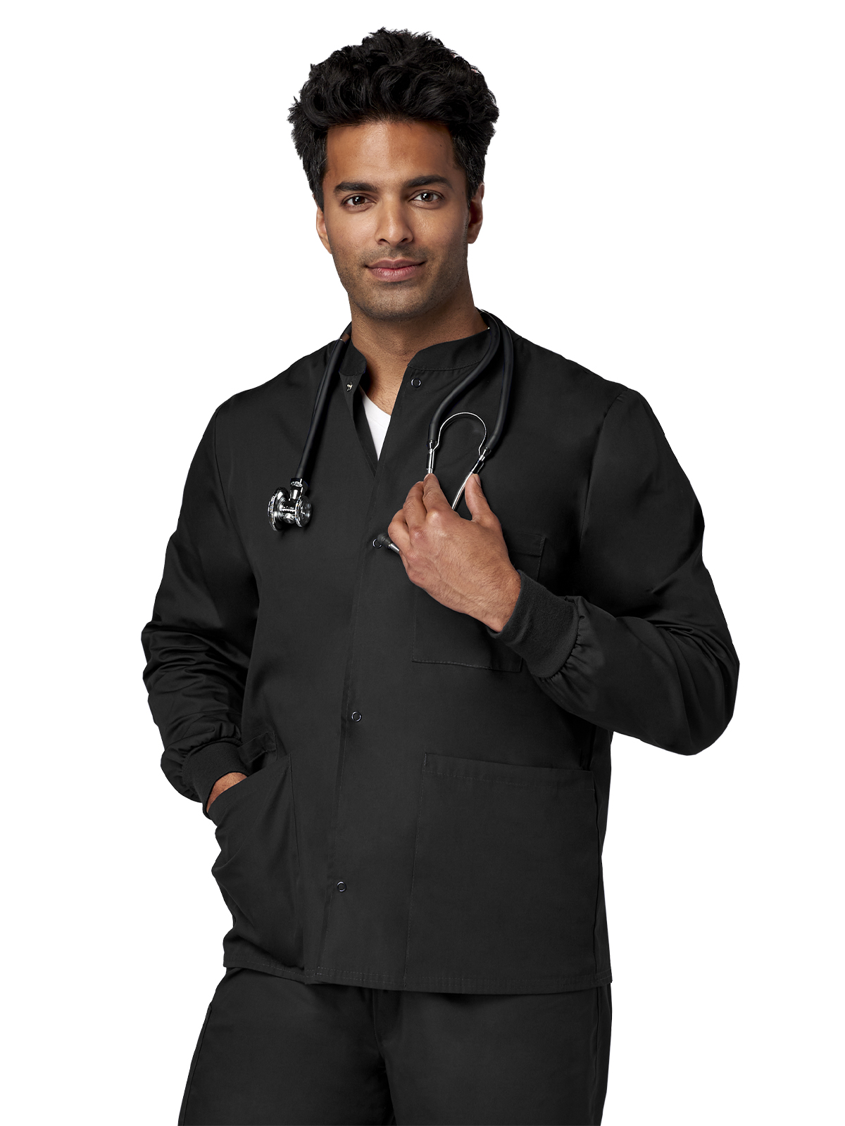 Fundamentals 14780 Unisex 4-Pocket Snap Front Jacket