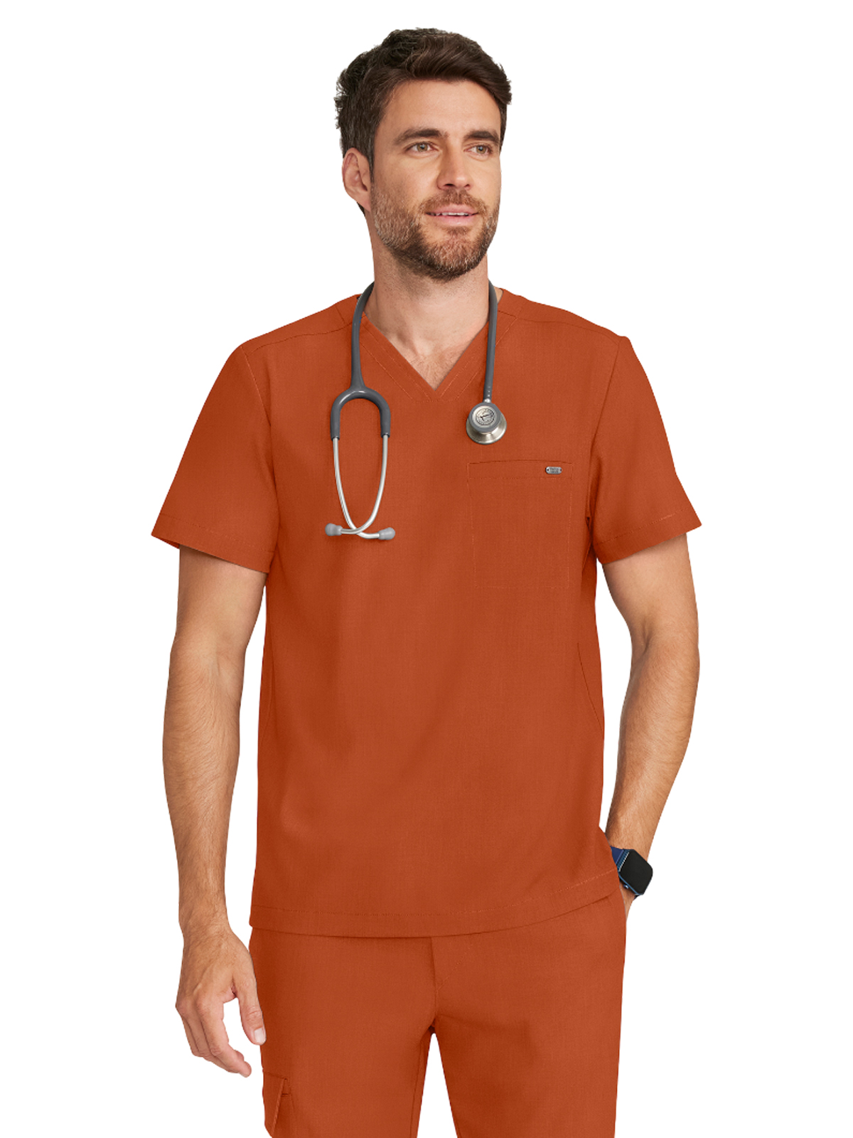 Healing Hands 758 Men's 1-Pocket V-Neck Top