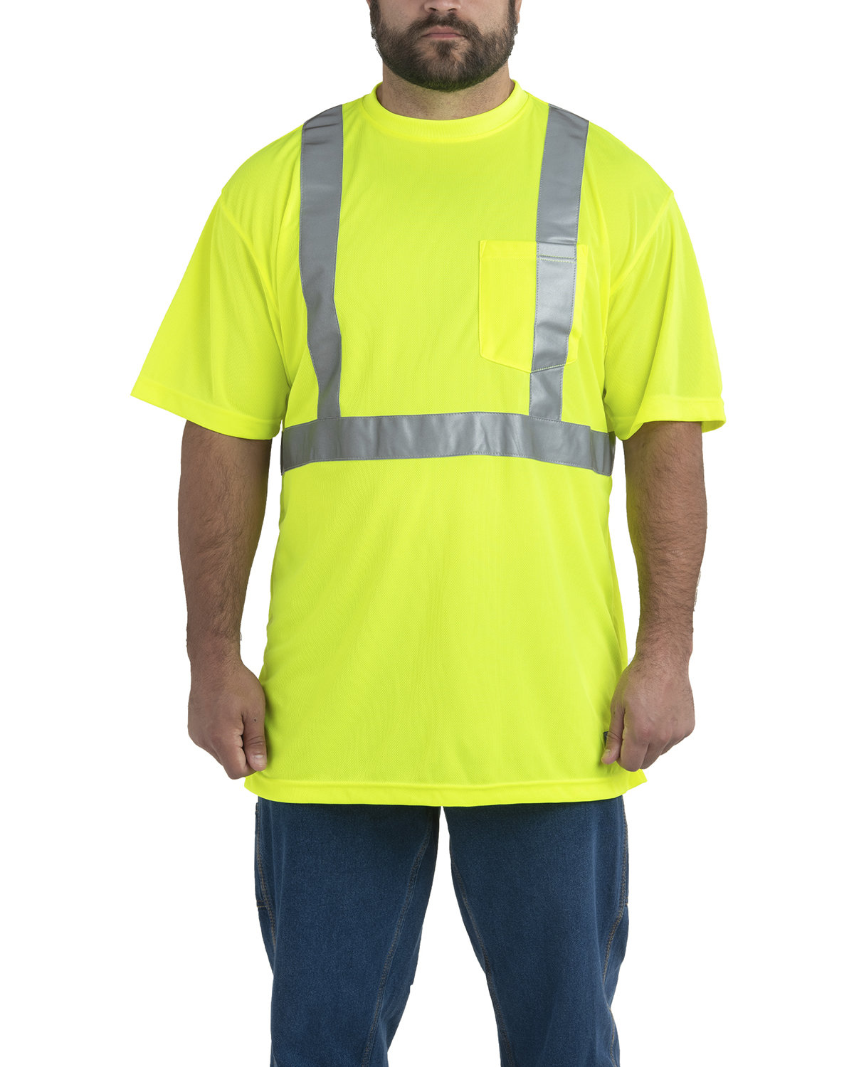 Berne HVK012 Men's Hi-Vis Class 2 Performance Pocket T-Shirt