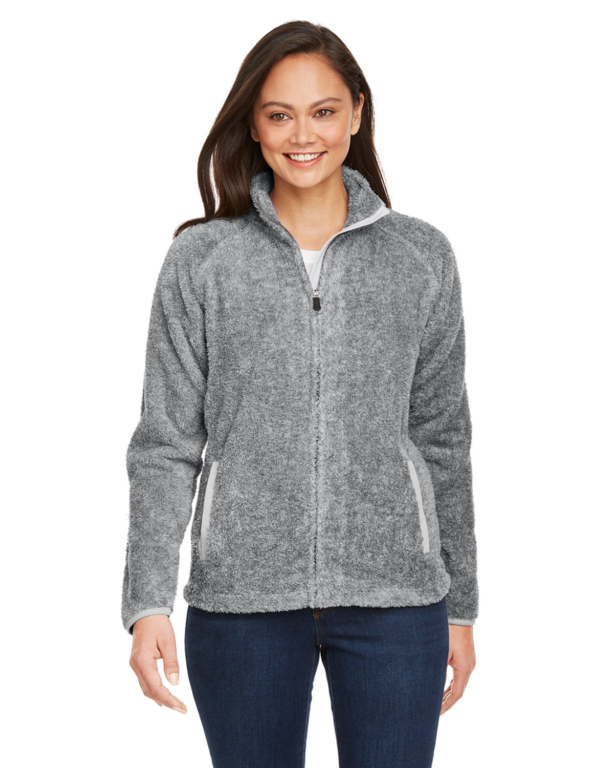 J America JA8463 Ladies Boundary Shag Full Zip