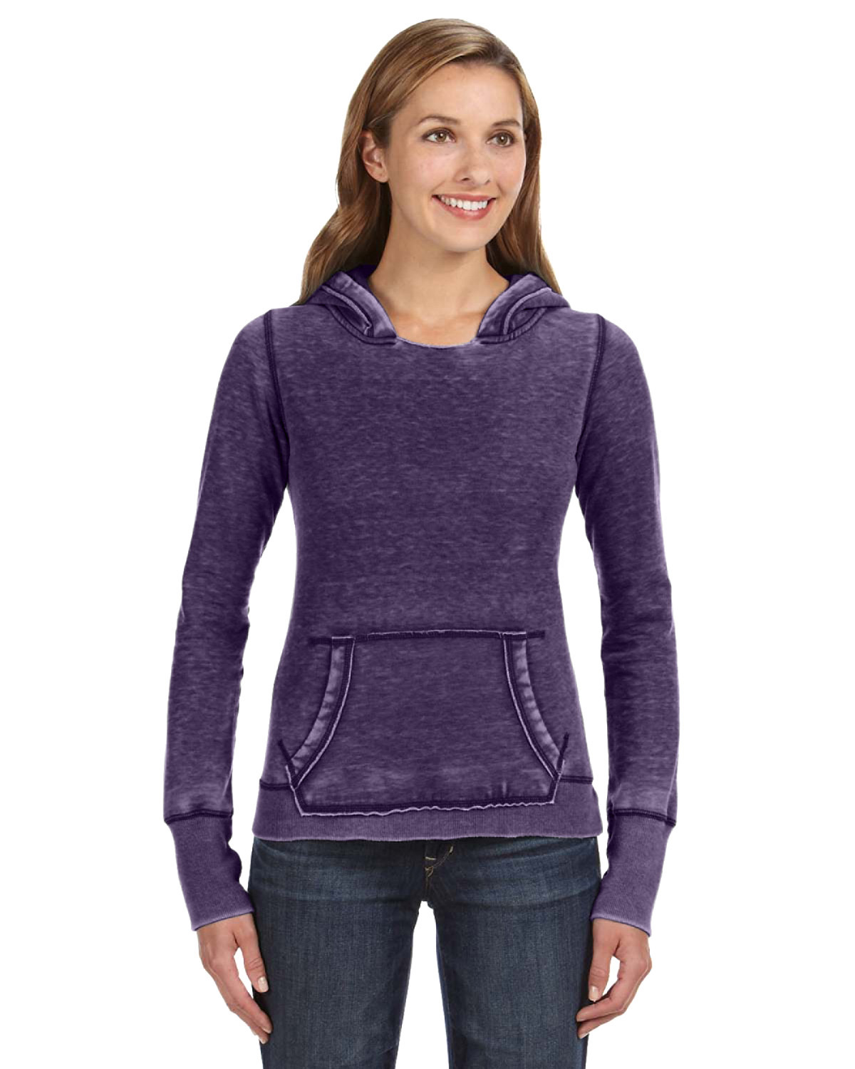 J America JA8912 Women's Zen Pullover Fleece Hooded Sweatshirt