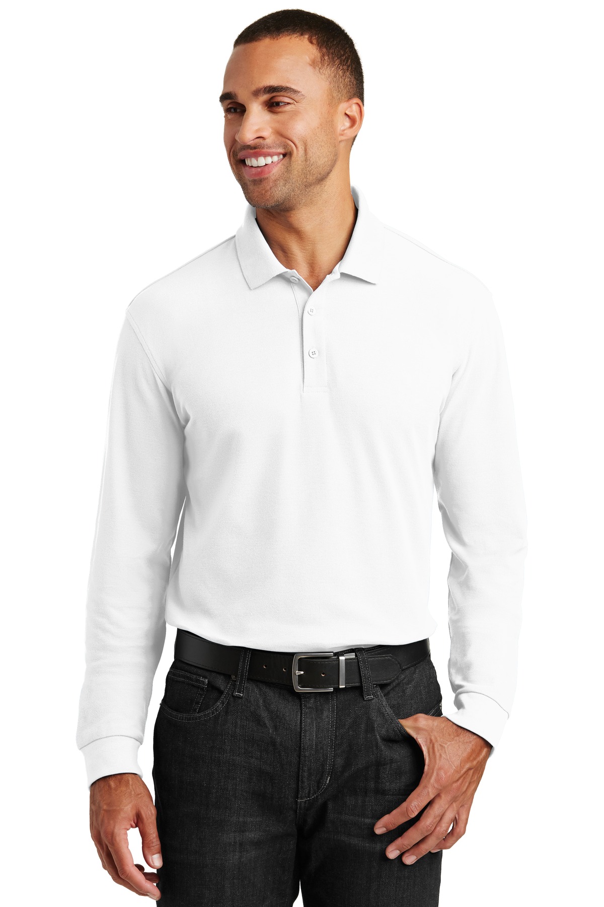 Port Authority K100LS Long Sleeve Core Classic Pique Polo