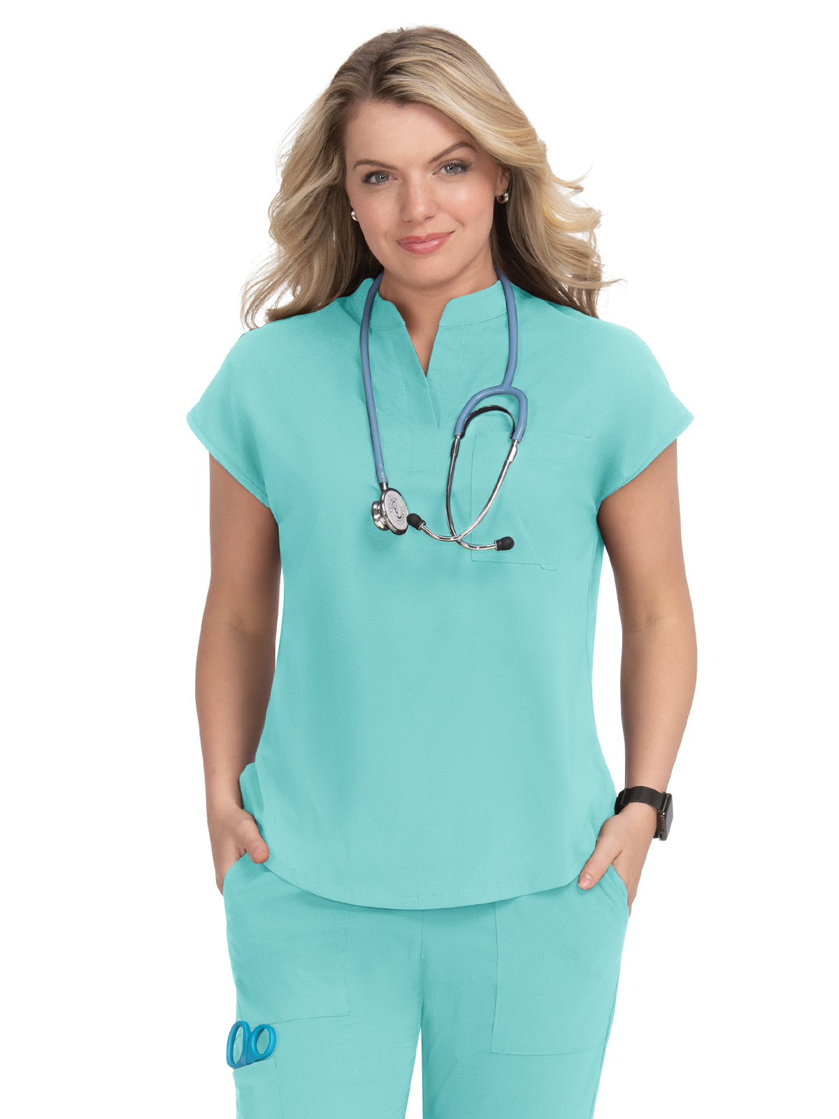 KOI 1093 Women's One-Pocket Stretch Tuck-In Ari Top