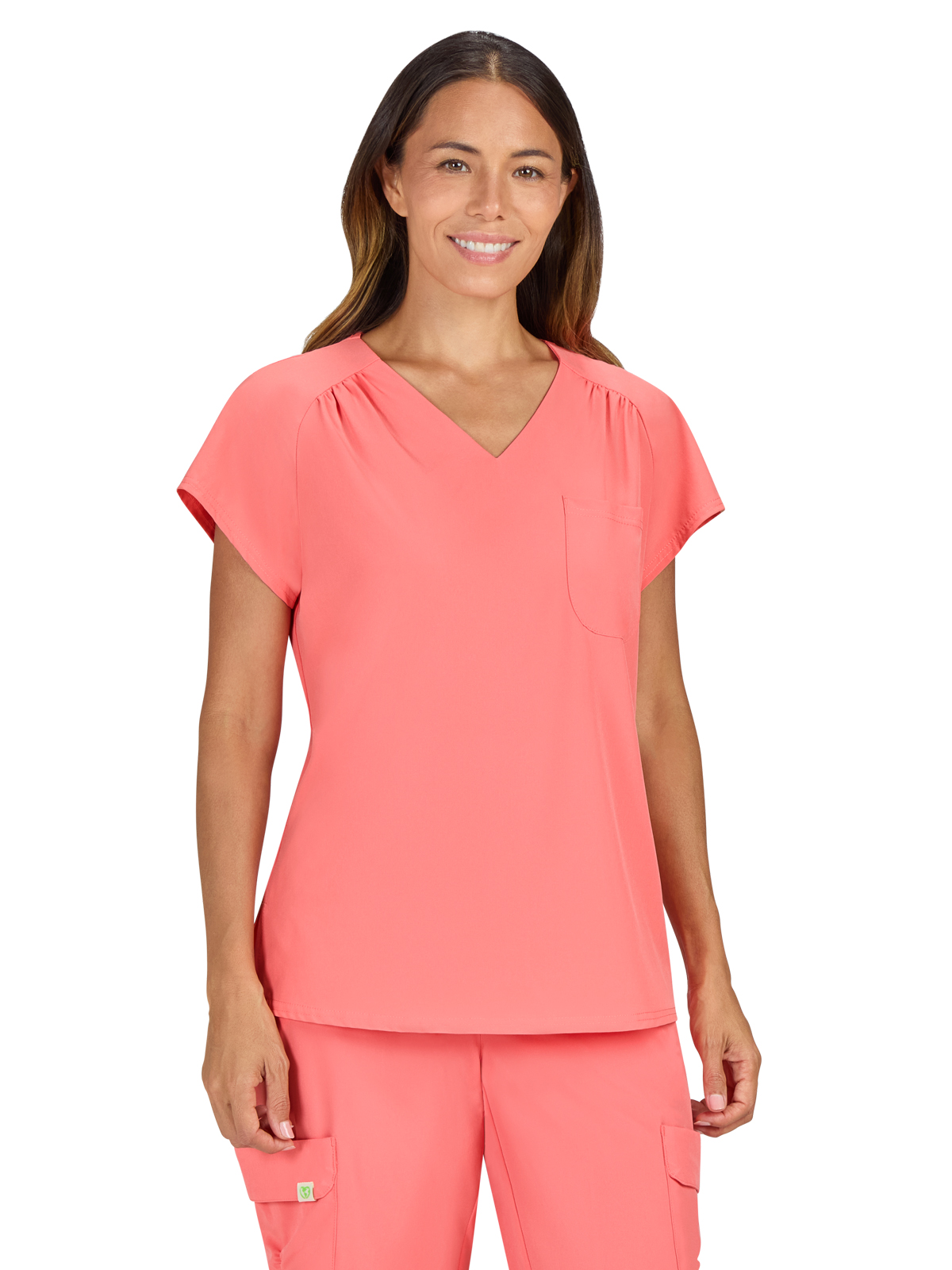 KOI 1118 Women's One-Pocket Heart-Shaped Neckline Eco-Friendly Kailani Top