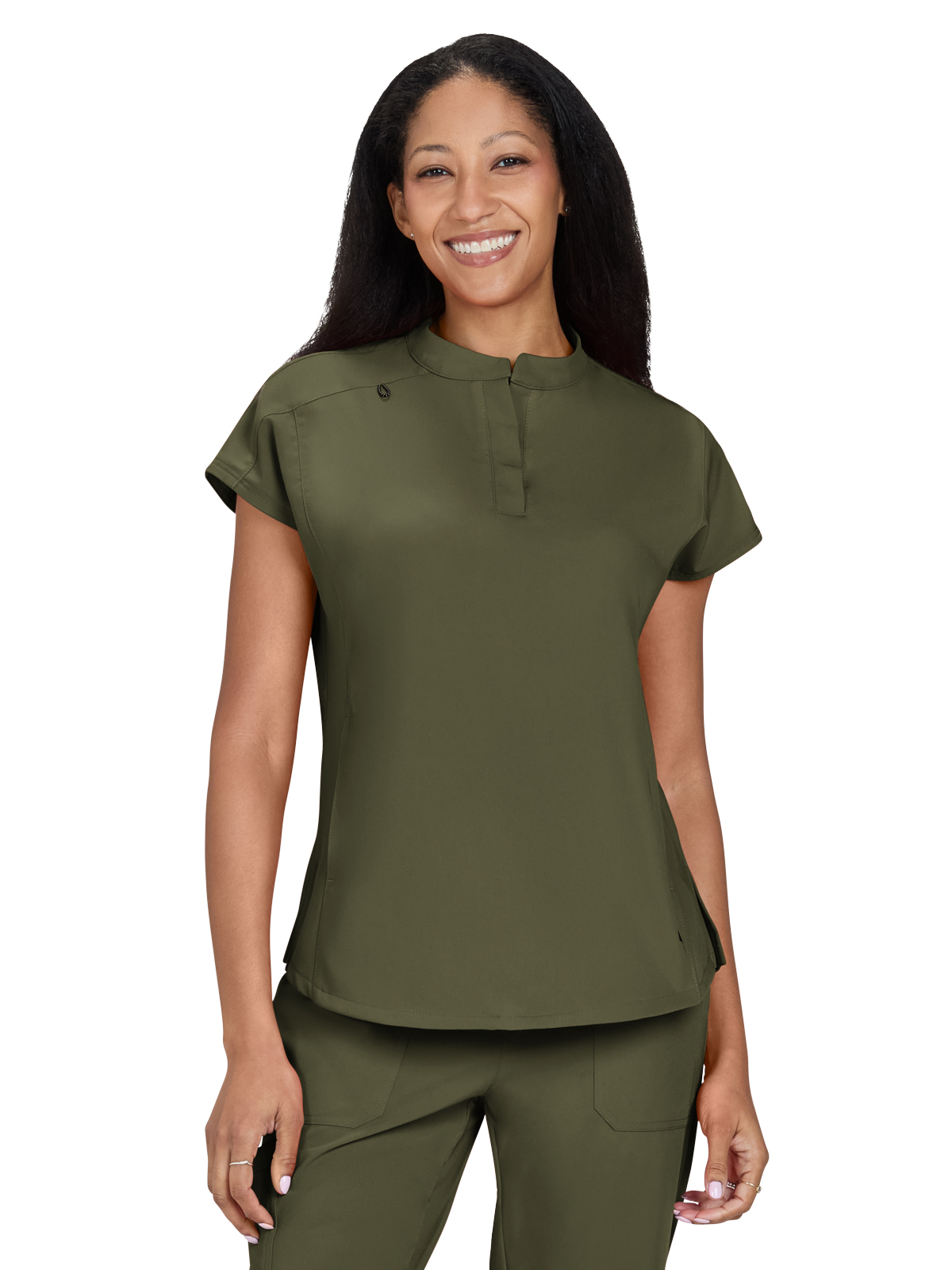 KOI 1139 Women’s Two-Pocket Button Closure Scrub Top