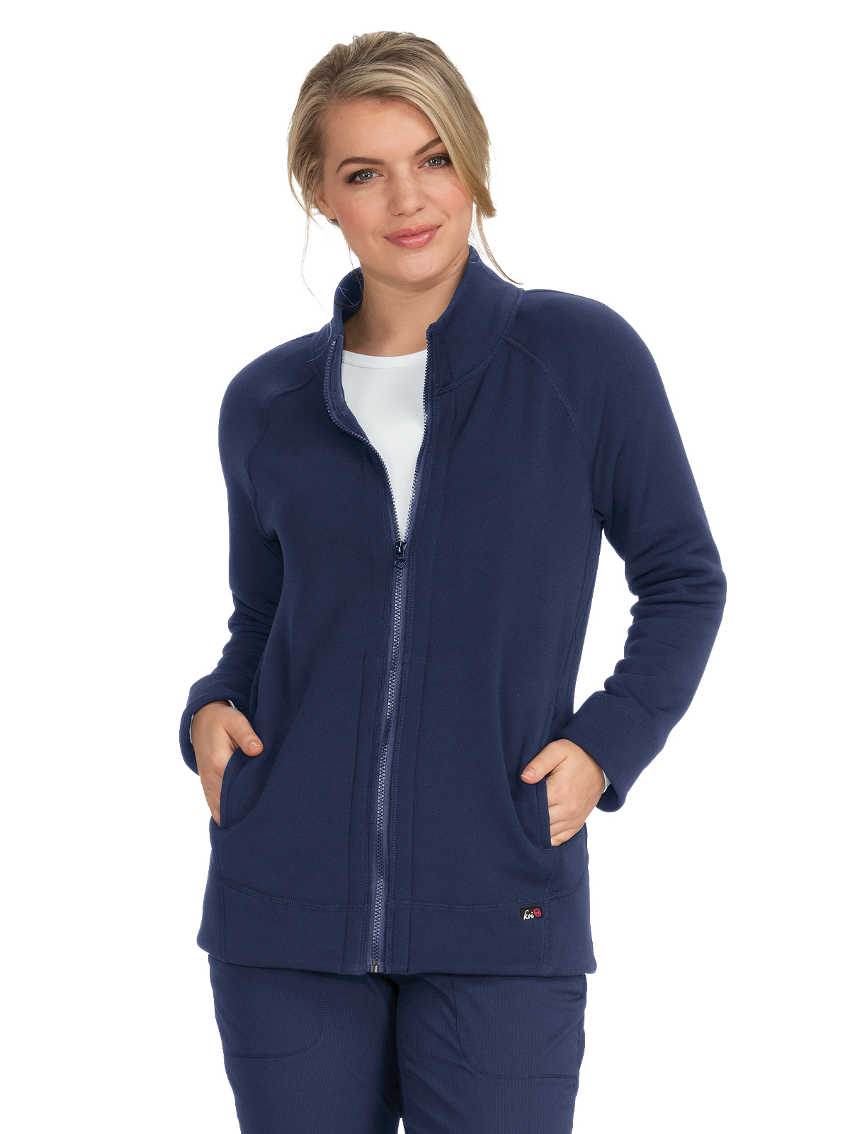 KOI 452 Women's Two-Pocket Super Soft Fleece Wellness Jacket