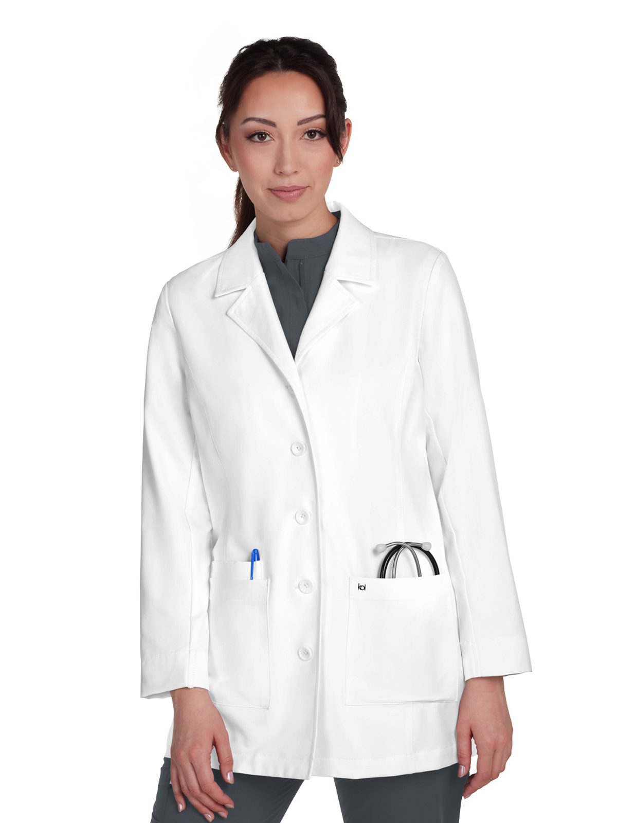 KOI 464 Women's Three-Pocket Button-Front 31.5