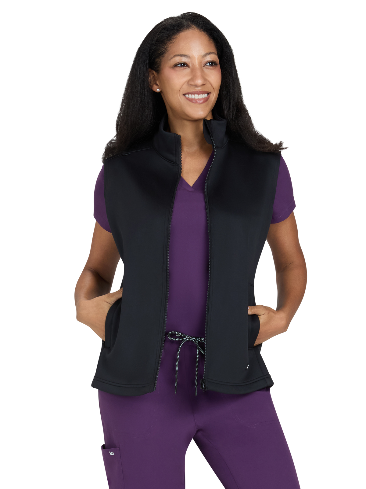KOI 468 Women’s Three-Pocket Water Resistant Fleece Alia Vest