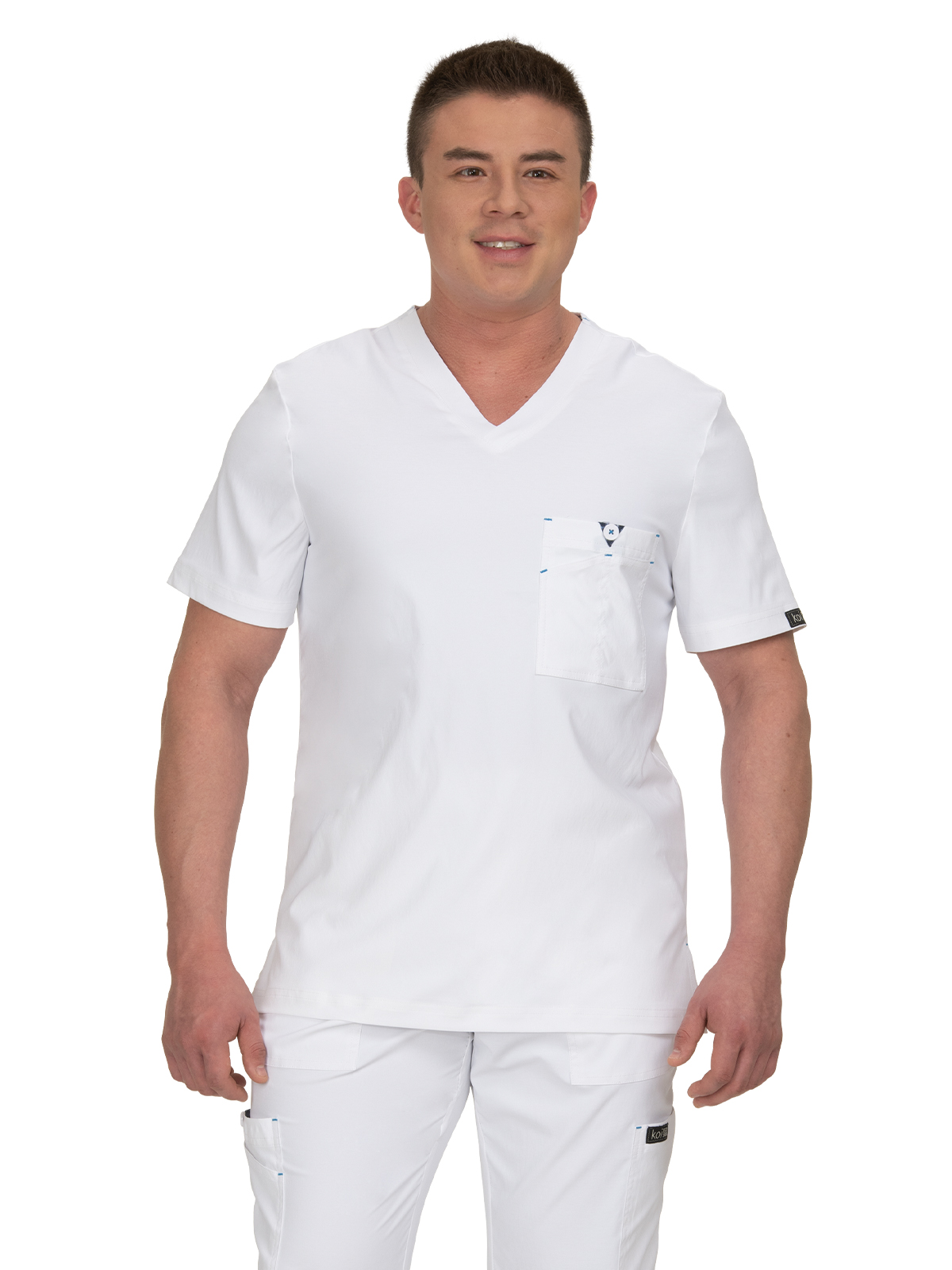 KOI 668 Men's One-Pocket V-Neck Tuck-In Bryan Top