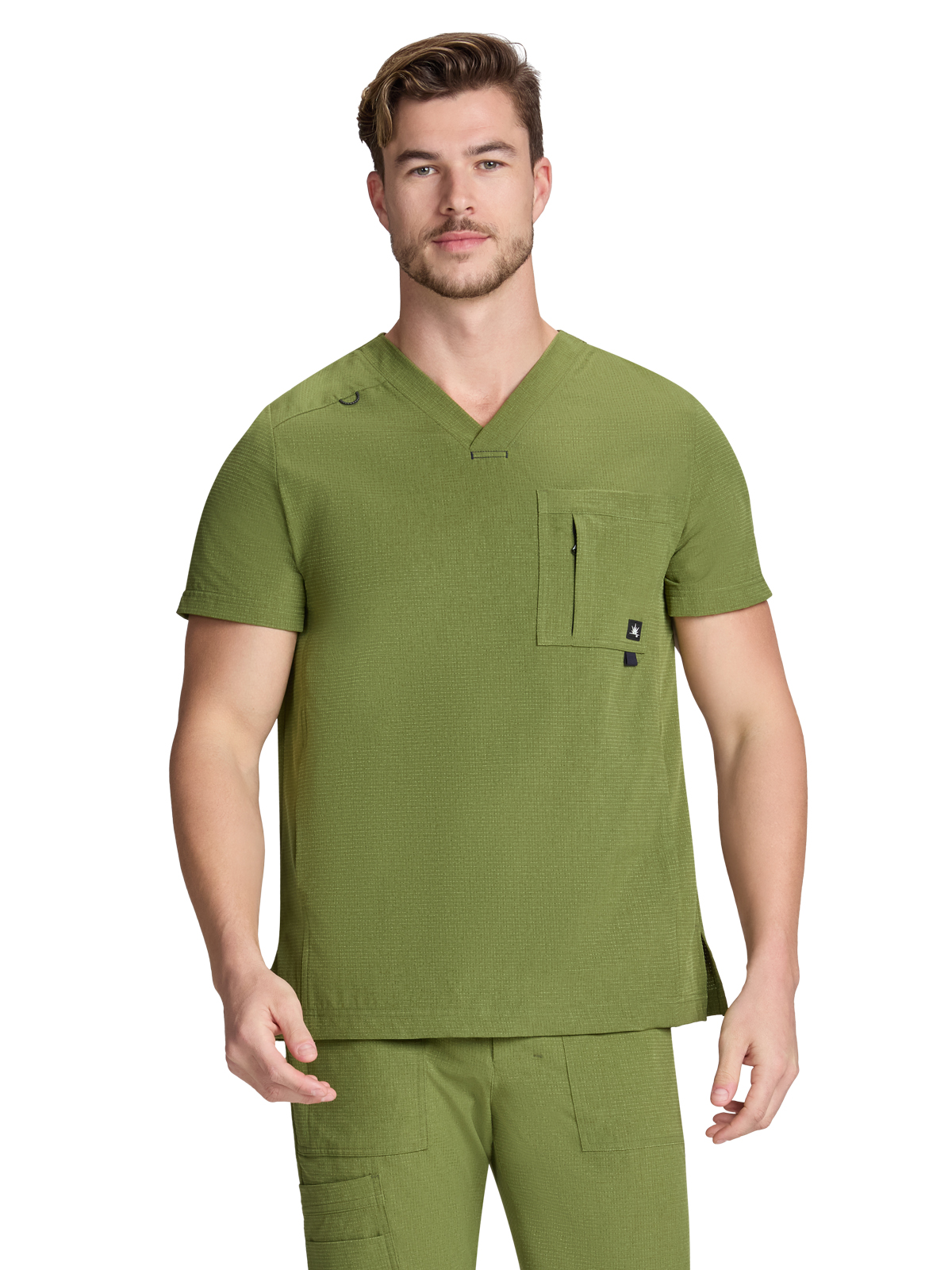KOI 674 Men's Four-Pocket V-Neck Caldwell Scrub Top