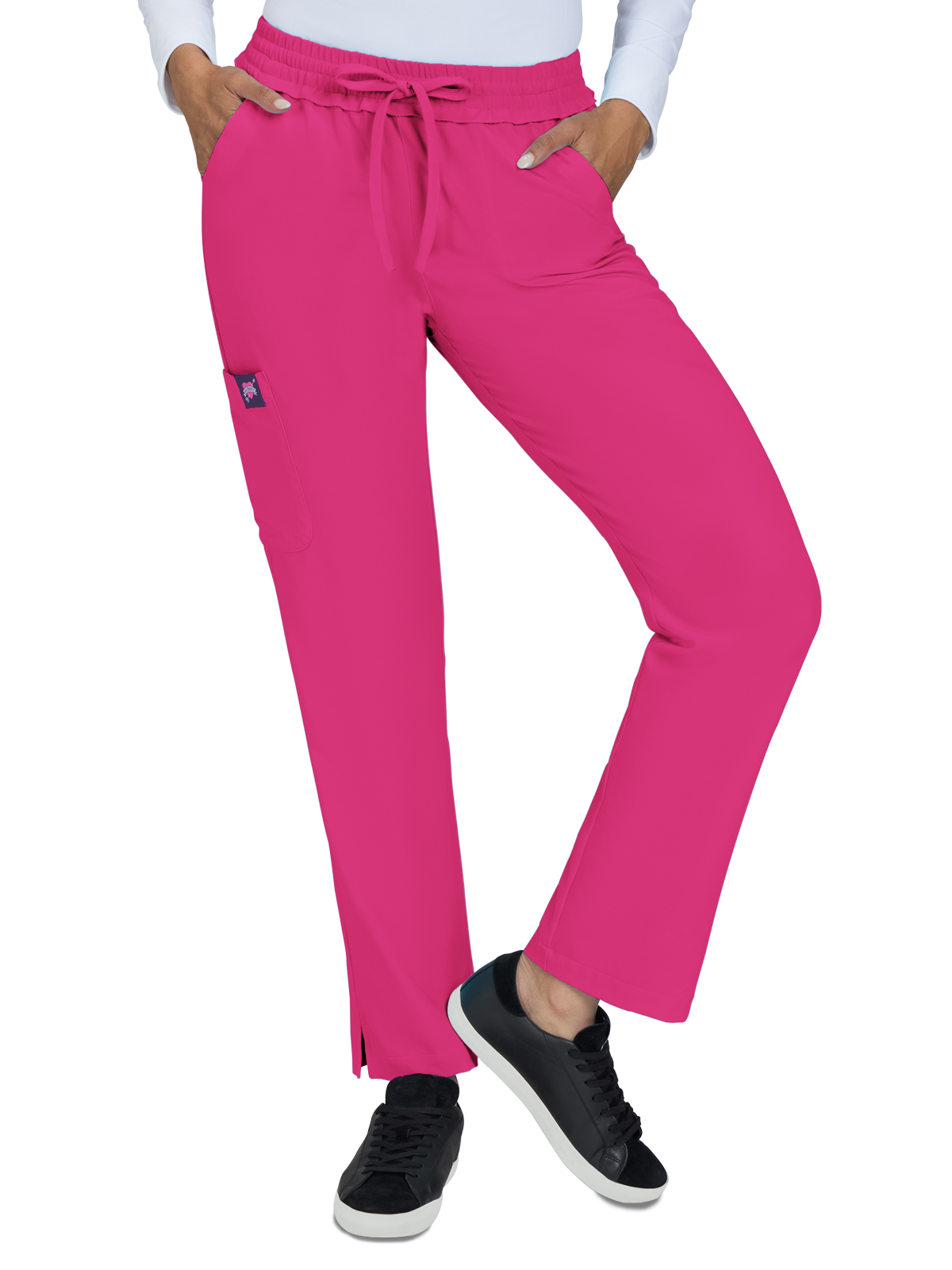 KOI B706 Women's Six-Pocket Ruffle Waist Bergamot Pant