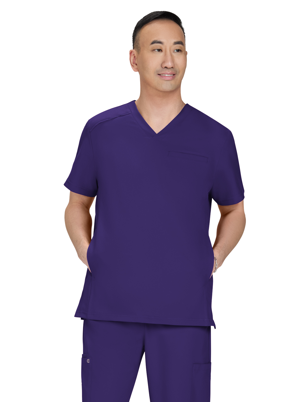 KOI C652 Men's Three-Pocket Stasis Scrub Top