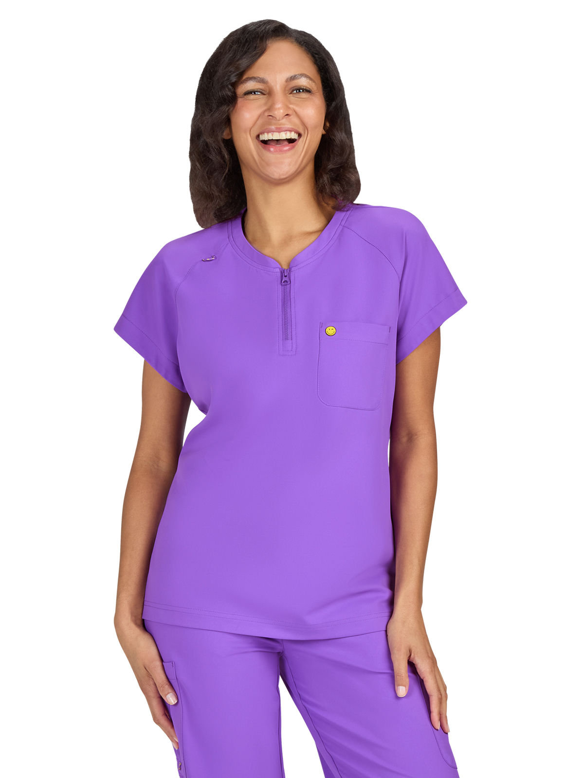 KOI S100 Women's One-Pocket Zipper Neck Ecstatic Top