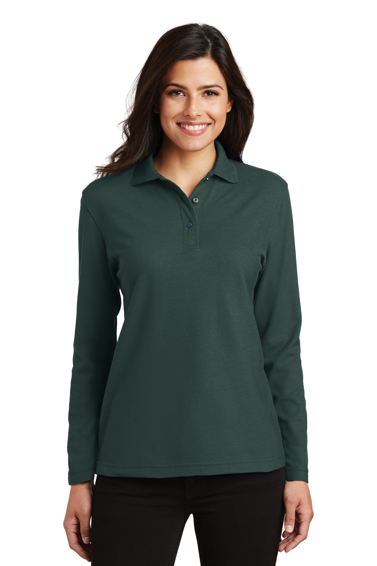 Port Authority L500LS Ladies Silk Touch Long Sleeve Polo