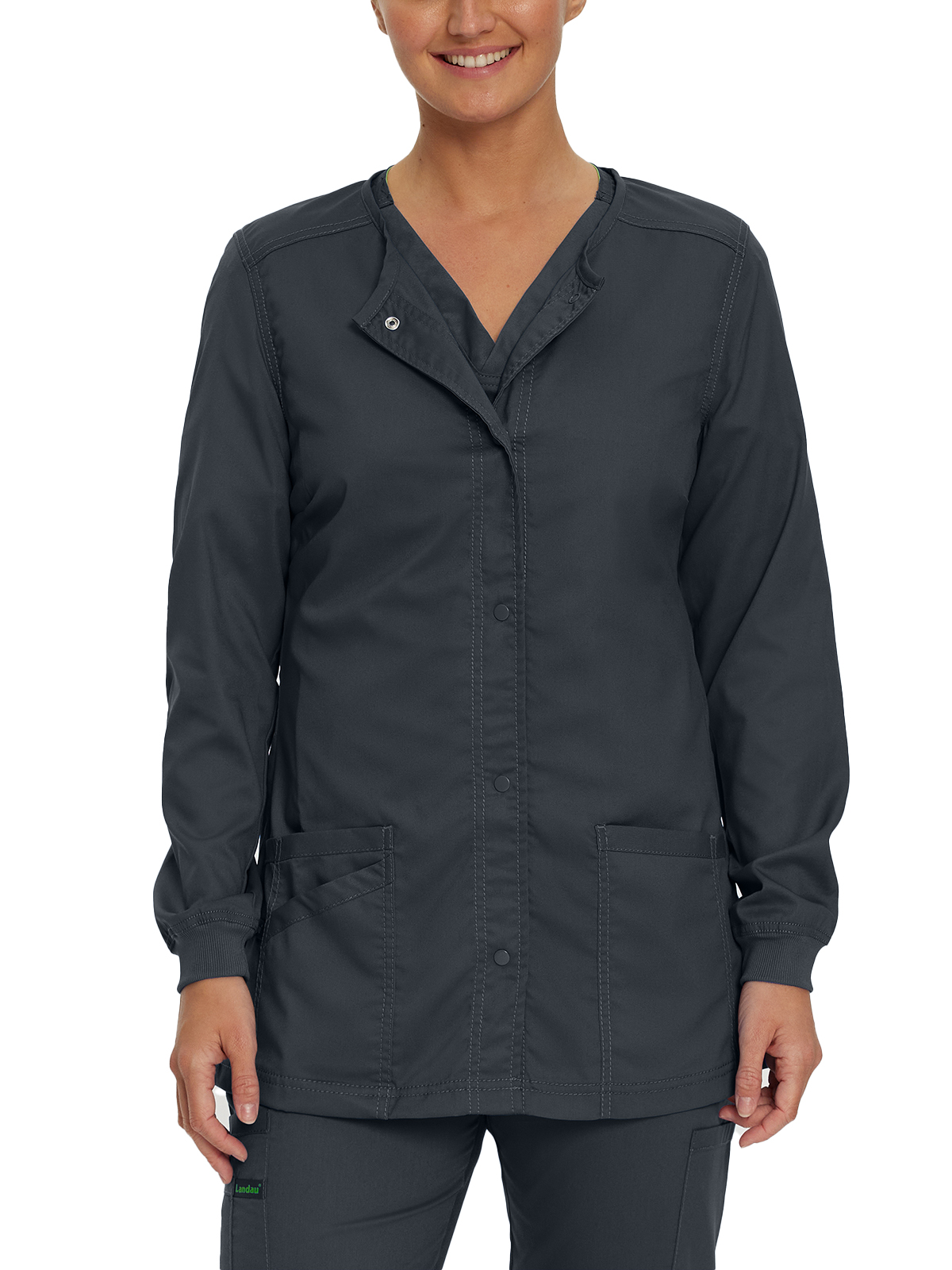 Landau 3038 Women's Three-Pocket Snap Front Jacket