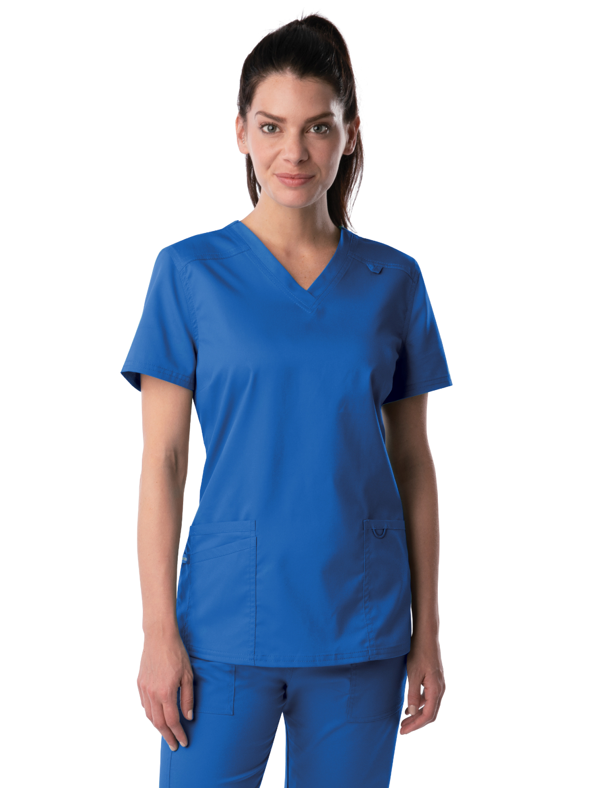 Landau 4160 Women's Three-Pocket Fade Resistant V-Neck Top