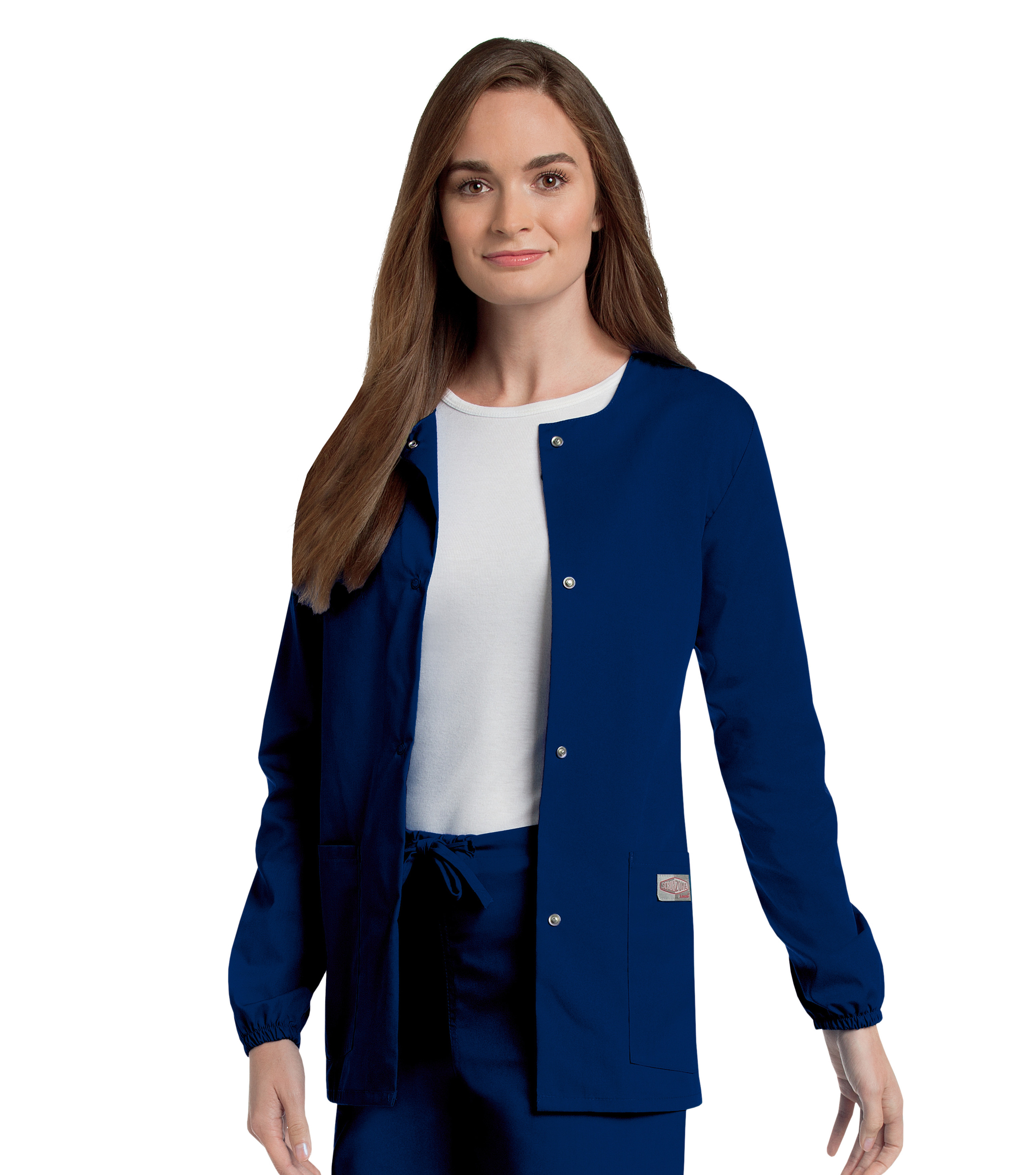 Landau 75221 Women's 3-Pocket Crew Neck Warm-Up Jacket