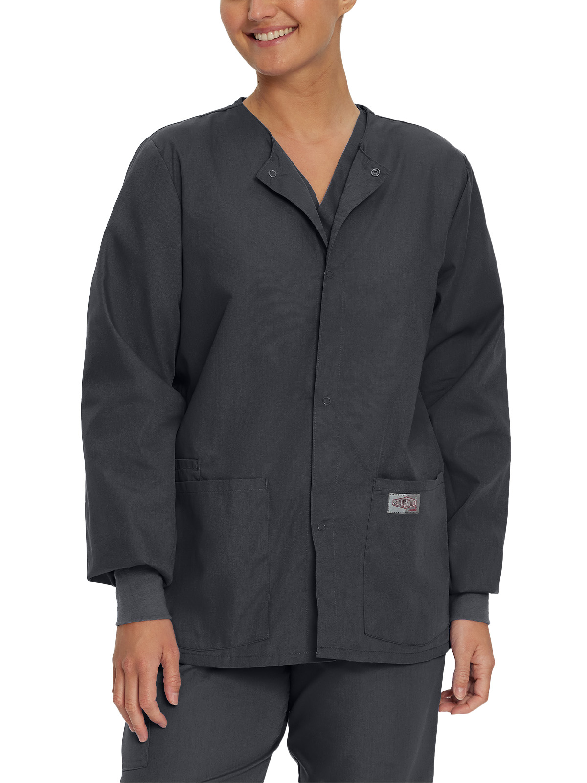 Landau 75231 Unisex Three-Pocket Snap-Front Warm-Up Jacket