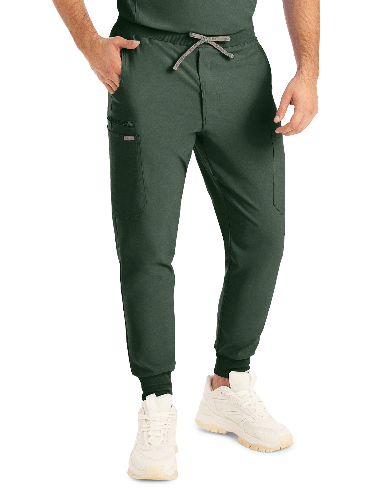 Landau LB409 Men's Seven-Pocket Mid-Rise Triple-Elastic Waist Jogger Pant
