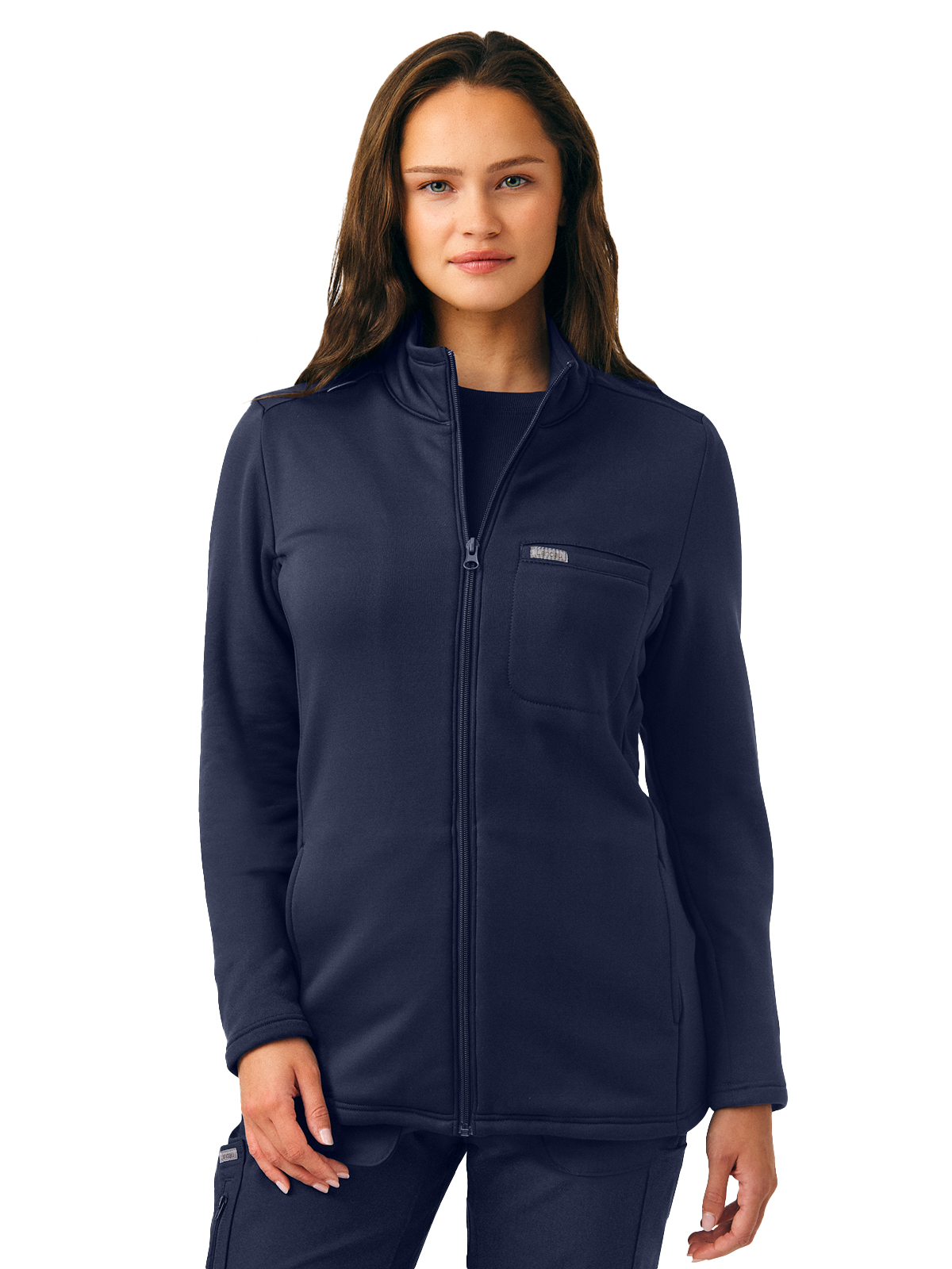 Landau LJ708 Women's Five-Pocket Zip-Front Fleece Jacket