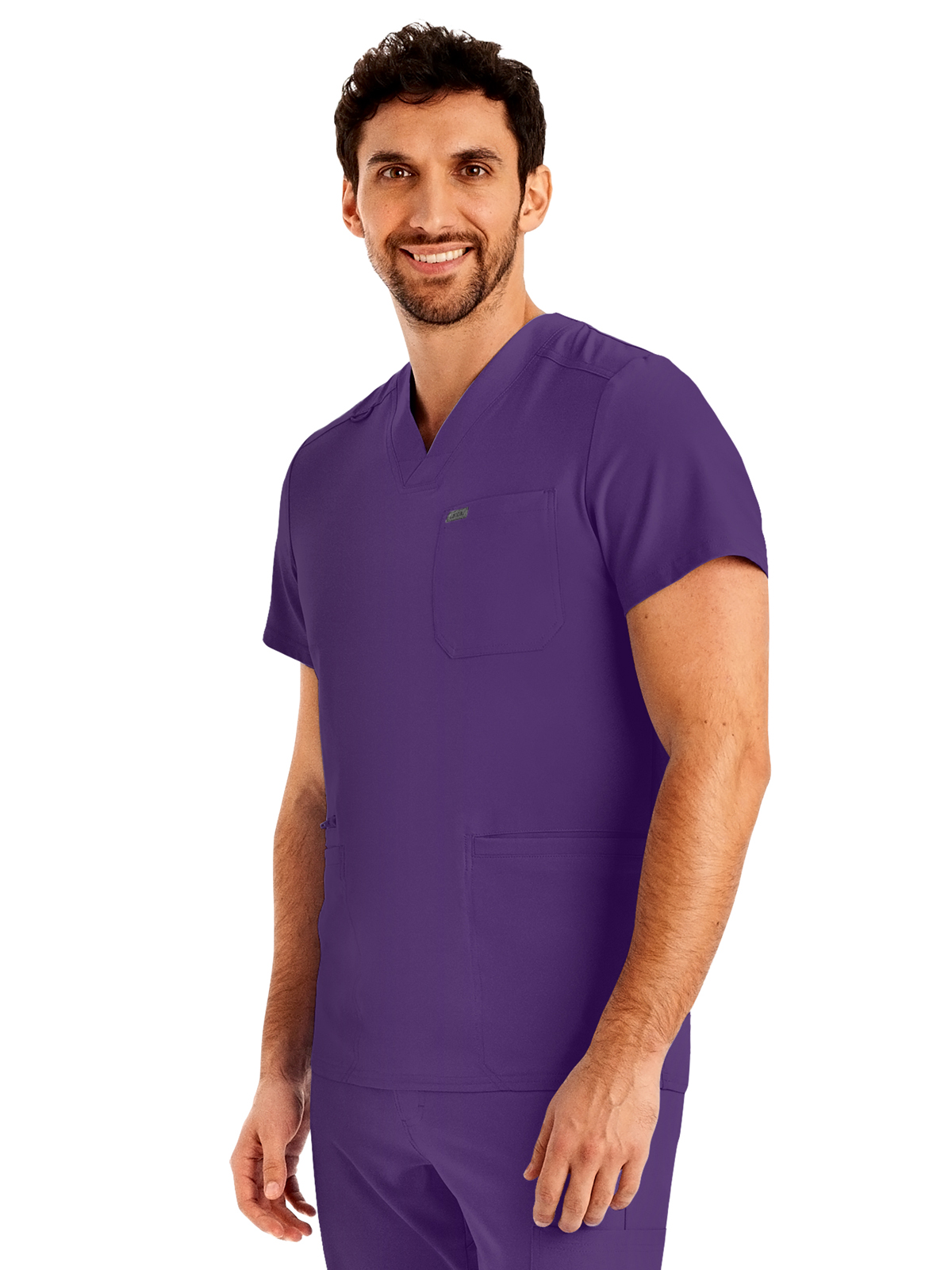 Landau LT110 Men's Four-Pocket Back Yoke V-Neck Top